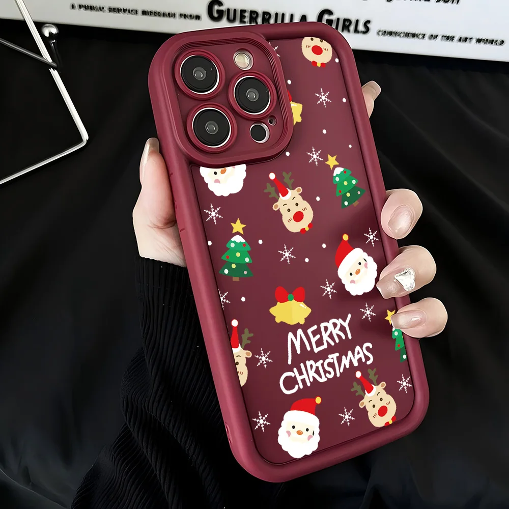 سانتا كلوز الأيائل ثلج عيد الميلاد قضية الهاتف ل Xiaomi Redmi ملاحظة 14 13 12s 12 11 10 9s 9 8 7 A5 برو زائد 4G 5 الغطاء الخلفي