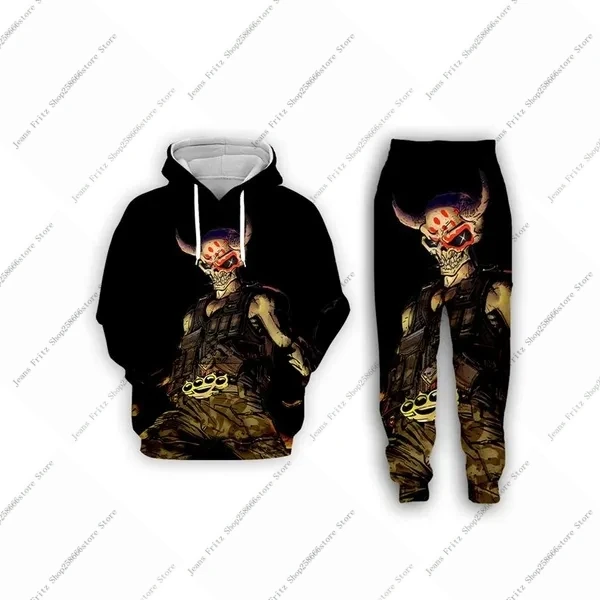 Five Finger Death Punch 3D Print Men Hoodies/Tracksuit Fashion Autumn Winter Kids Clothing Suit Casual Long Sleeve Jogging Suits