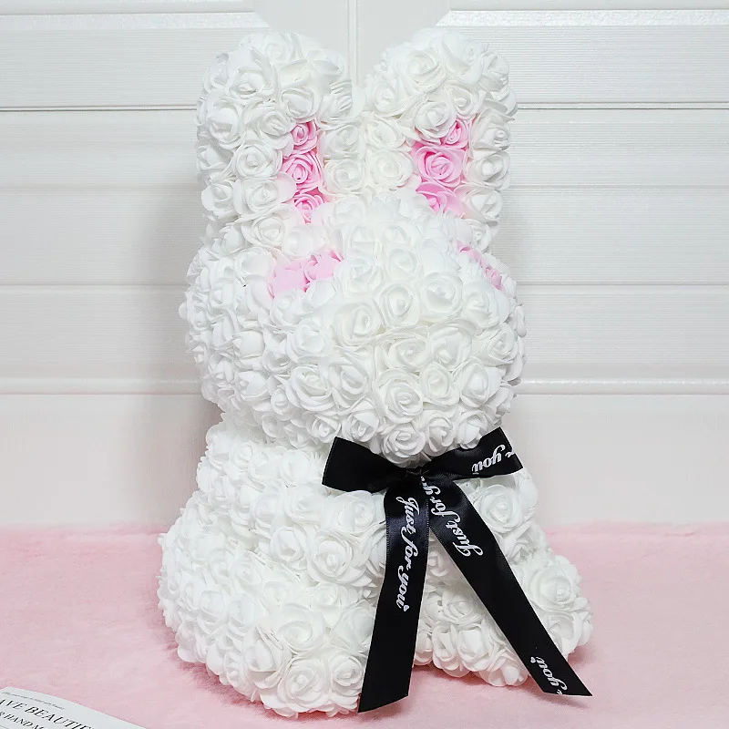Uflower Rose Bunny Artificial Flower Decoration 27 cm 10