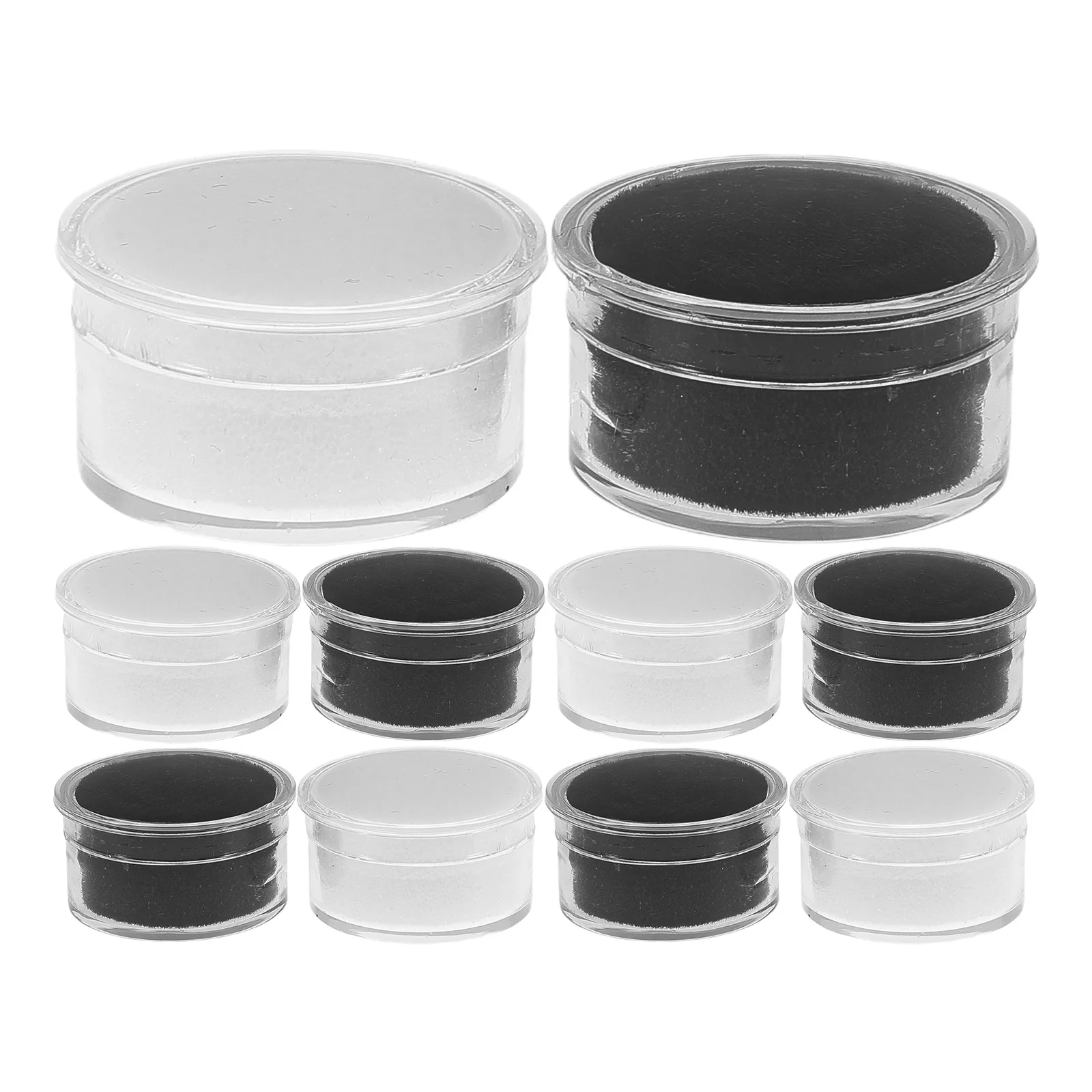 

24pcs Small Loose Display Box Jewelry Storage Box Transparent Lid For Gemstone Diamond Bead Organizer Sponge Filled Plastic