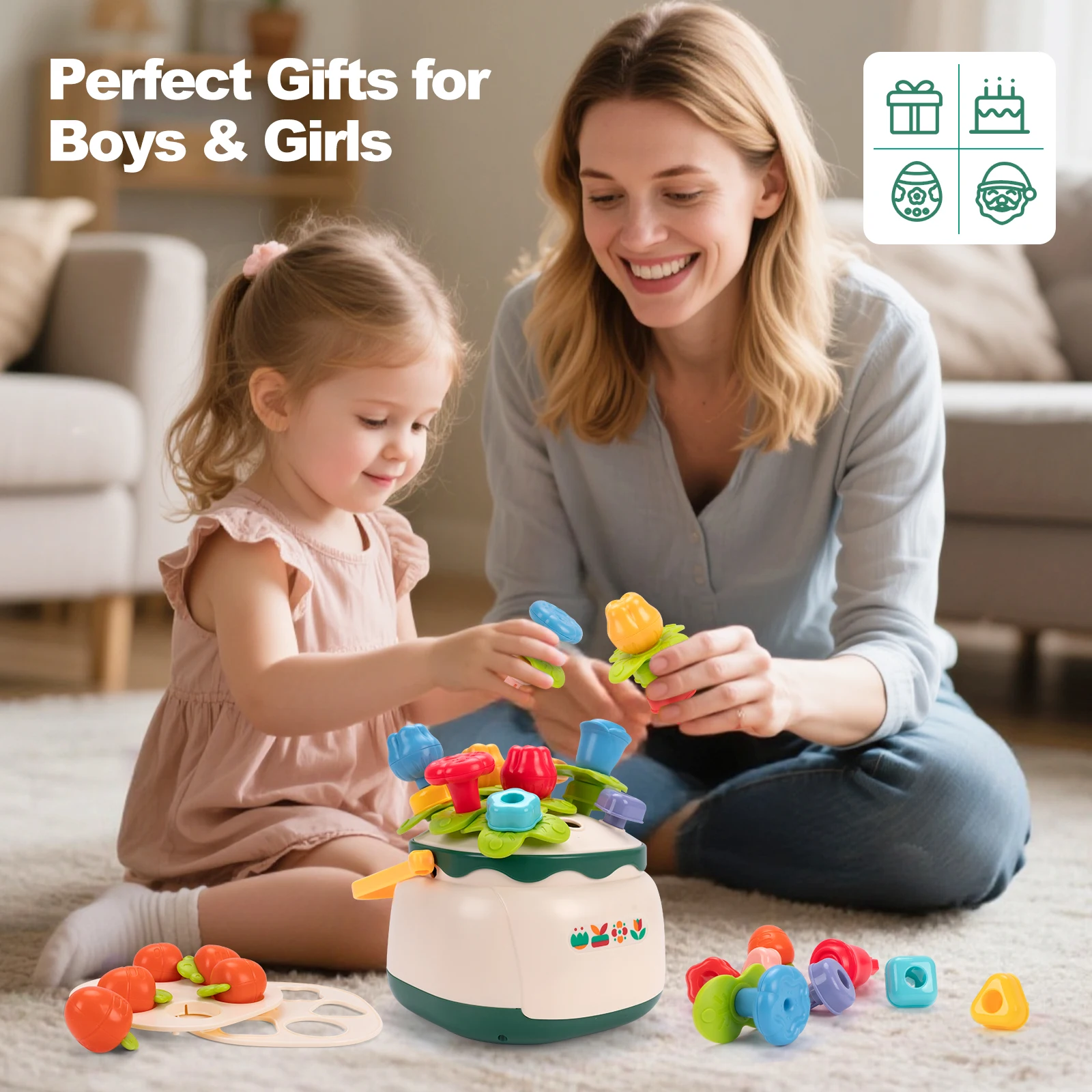 4in1 طفل غرامة المهارات الحركية التدريب الخرز اللعب شكل فرز كتل للطفل مرحلة ما قبل المدرسة النشاط الحسي الطفل ألعاب مونتيسوري