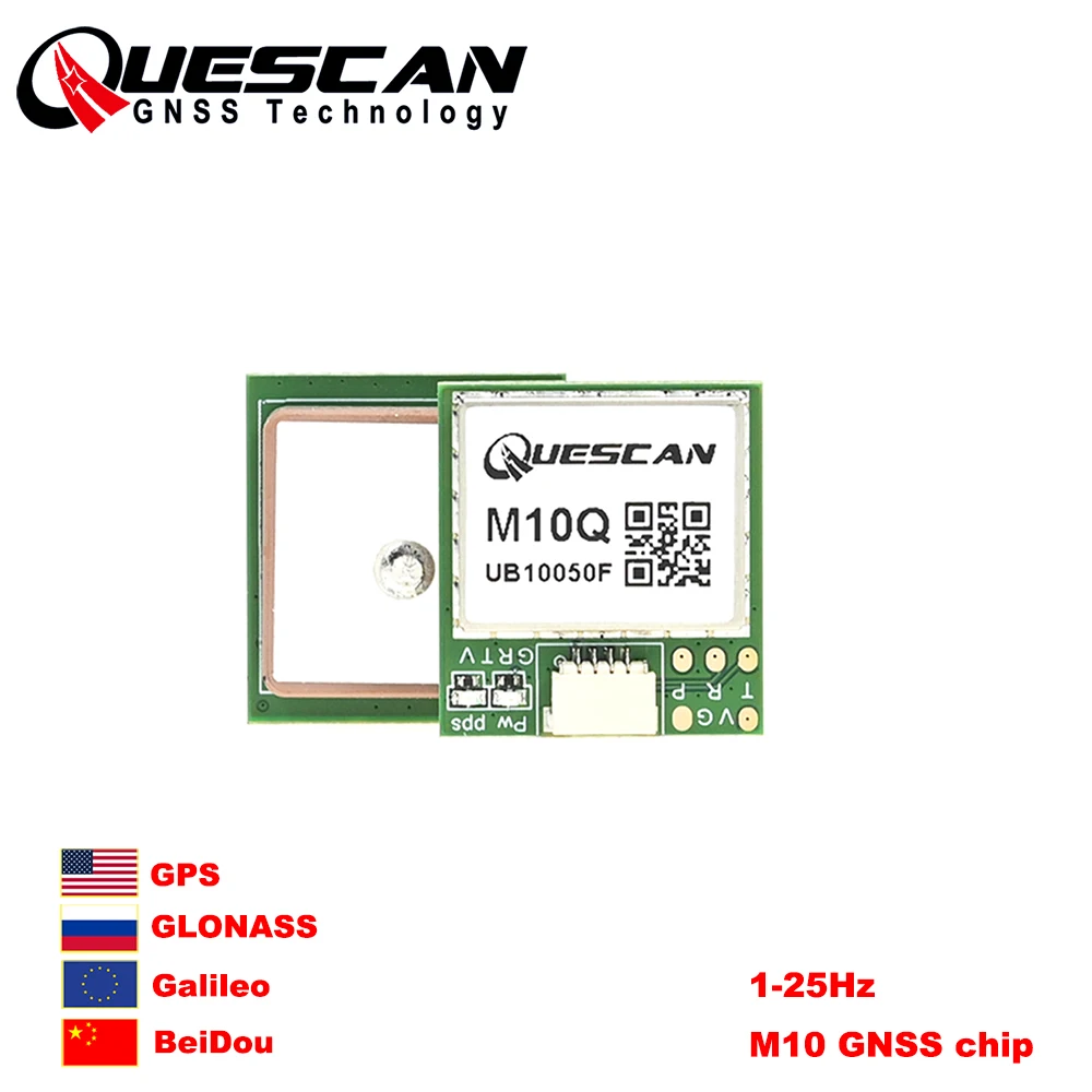 QUESCAN M10Q Drone FPV M10 GPS GNSS Module GPS+Galileo+BeiDou+GLONASS Receiver INAV AP PIX BF RC Airplane GPS NMEA UBX Protocol