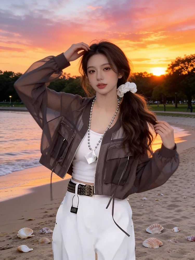 

American Design Sle Sportswear ort Outdoor Women's Jaet Spring 2026 New Breathable Sun Protection Outerwear