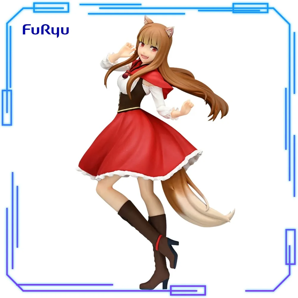

В наличии FuRyu Original Genuine Anime Merchant Meets The Wise Wolf Holo Little Red Riding Hood 21 см Модель игрушки Фигурки Рождественский подарок
