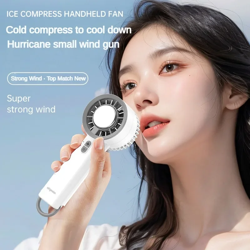 Xiaomi Handheld Mini Fan 3 Speed USB Rechargeable Semiconductor Refrigeration Portable Mini Charging Turbo Fan Air Conditioner