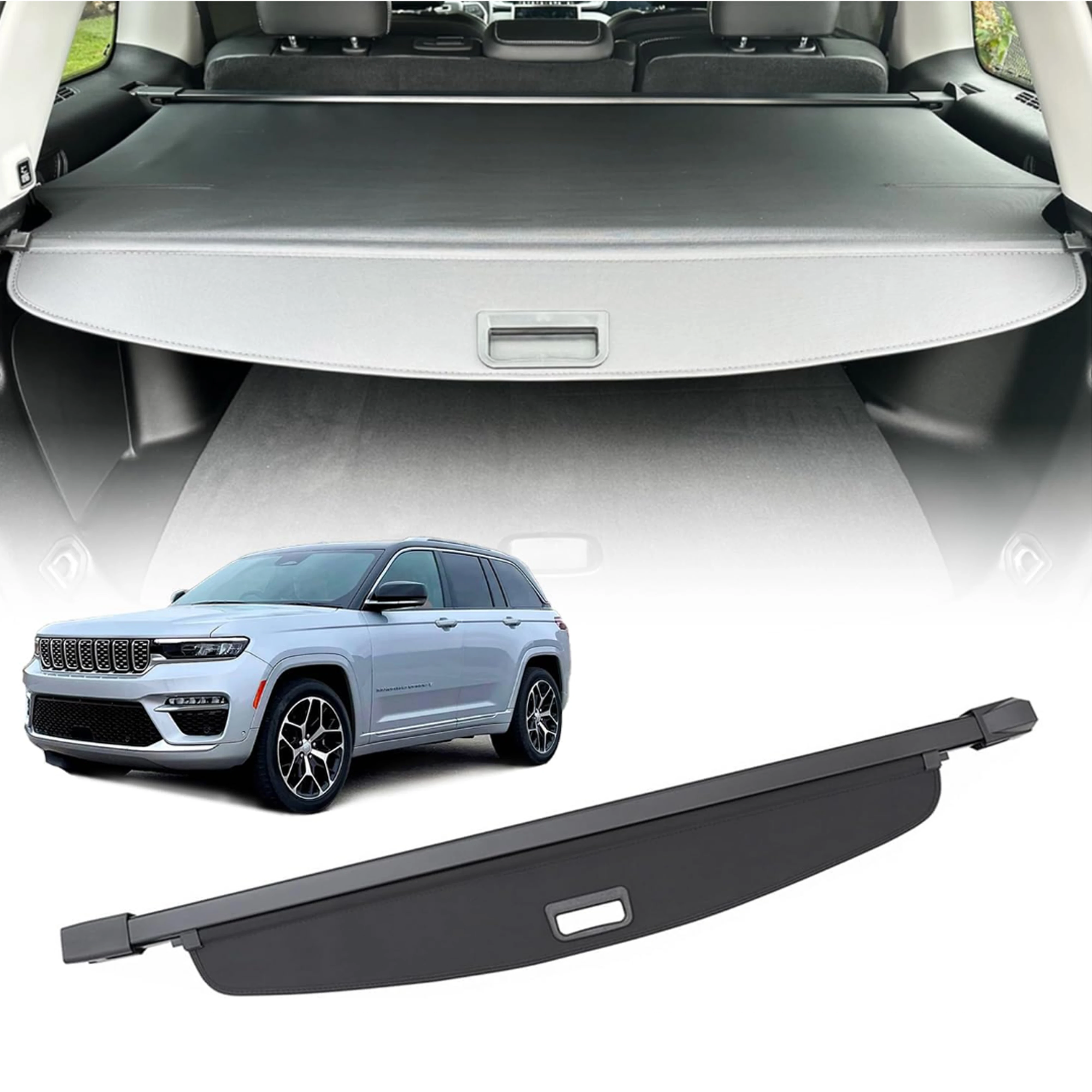

AIBAP Trunk Cargo Cover for Grand Cherokee 2017-2025, Anti Peeping Retractable Security Shade for Privacy, Accessories