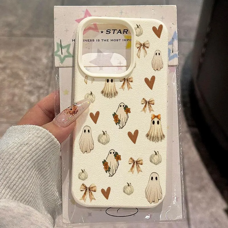Ghost Pumpkin Autumn Element Phone Case for Samsung Galaxy S26 S25 S24 S23 S22 S21 S20 Plus Ultra A73 A52 A32 A25 A15 Cover