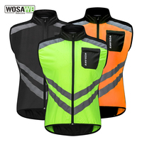 WOSAWE Reflective Vest Windbreaker Windproof Motorcycle Travel Night Fluorescent Vest Motorcycle Riding Moto Cycling Clothing
