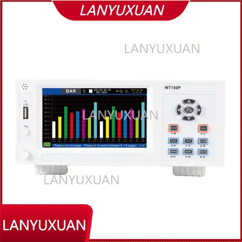 MYAMI Digital Temperature Controller Intelligent 8-64 Multi-channel Temperature Recorder Thermocouple Plastic USB