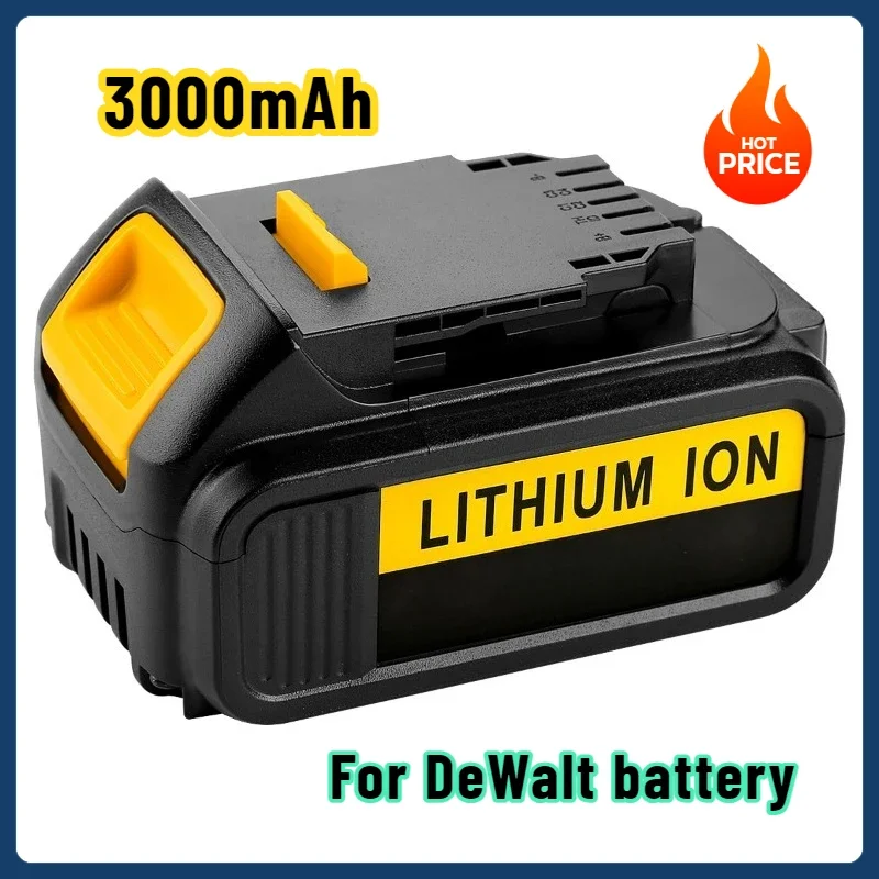 

20V 3000mAh for DeWalt Battery Tools DCB200 DCB184 DCB181 Replacement Li-ion MAX XR Power Tool Lithium Battery