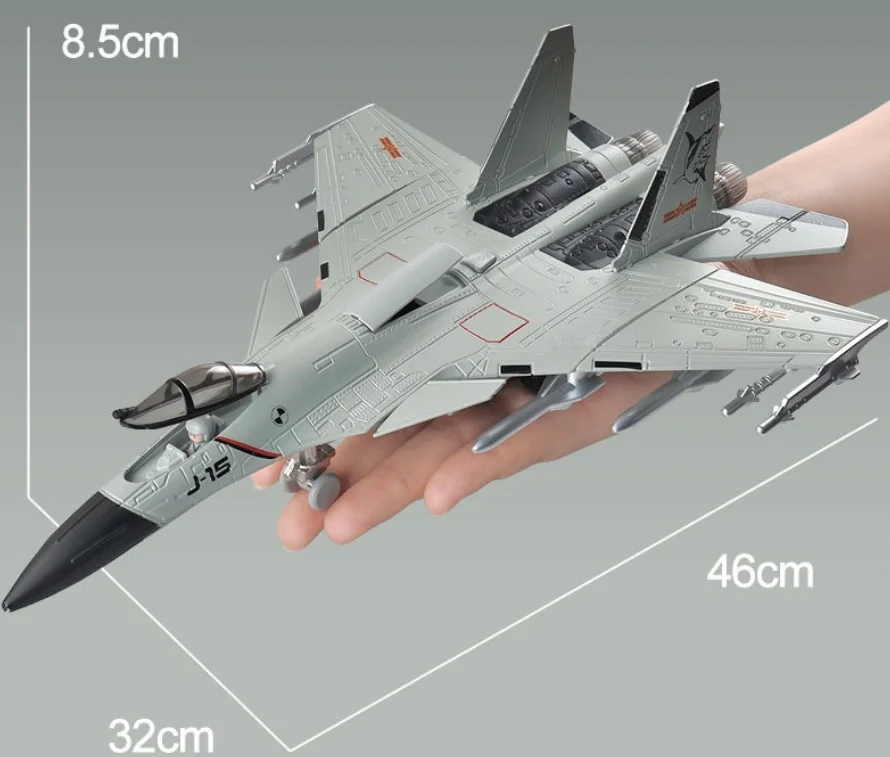 Fighter Model Toy Alloy Military Aircraft Models Light Sound Pull Back Boys Birthday Airplane Collection Gifts