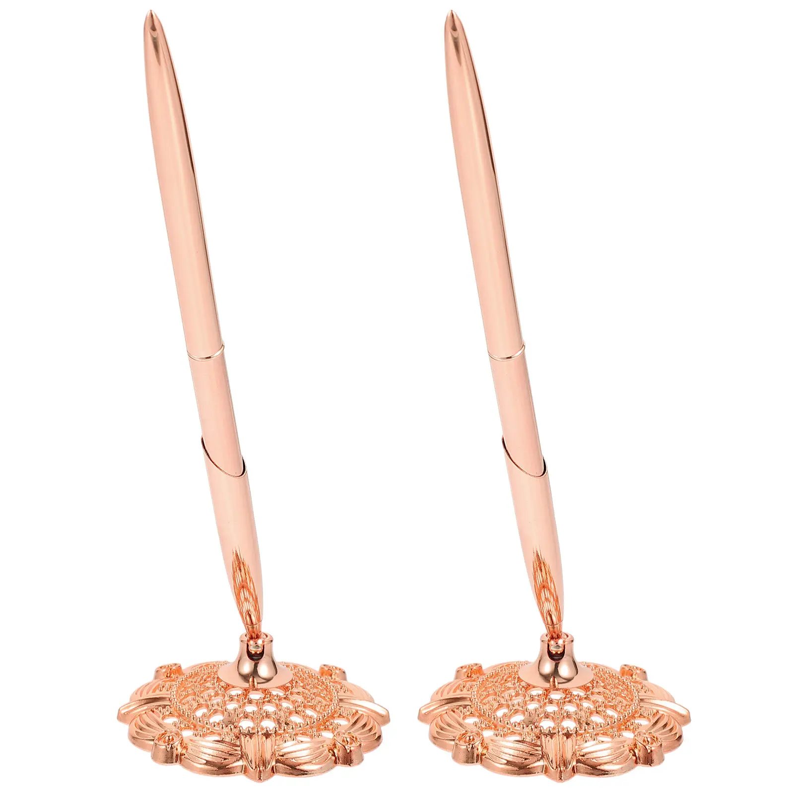 

2Pcs Professional Signing Pens Decorative Desktop Ballpoint Pens Business Writing Pen Comfortable Handle Bank Supply