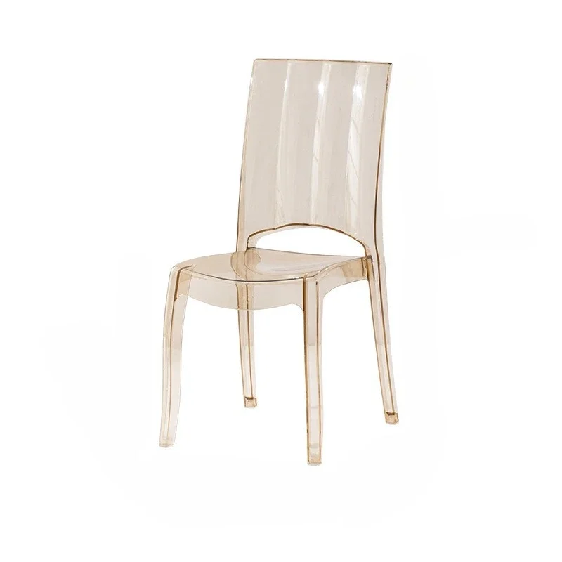 منطقة تفاوض ردهة الفندق البسيطة والحديثة كرسي مسند ظهر من الراتنج الشفاف كرسي بار مطعم مقعد أكريليك منزلي