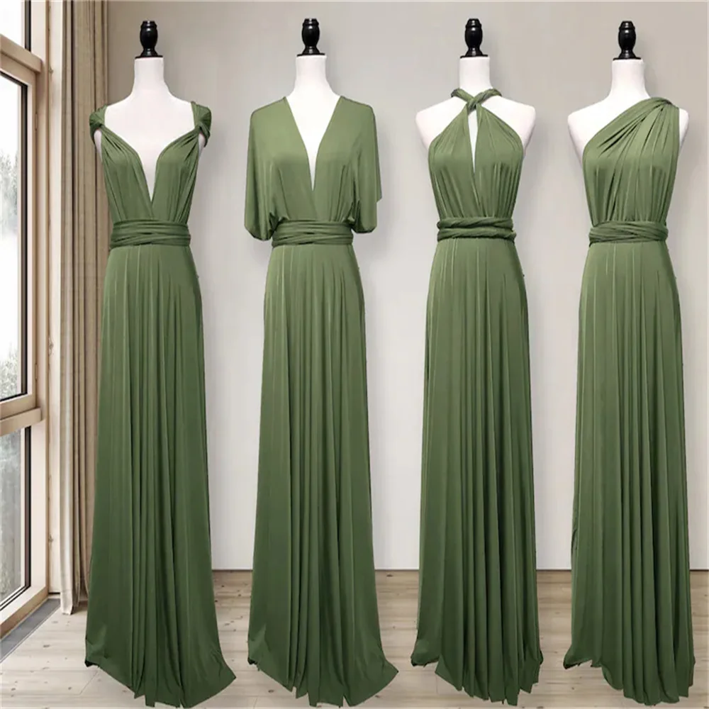 Wedding Bridesmaids Dress Chiffon Pleated Waistband Girls Birthday Party Dresses Formal Occasion Dresses Floor length 2023