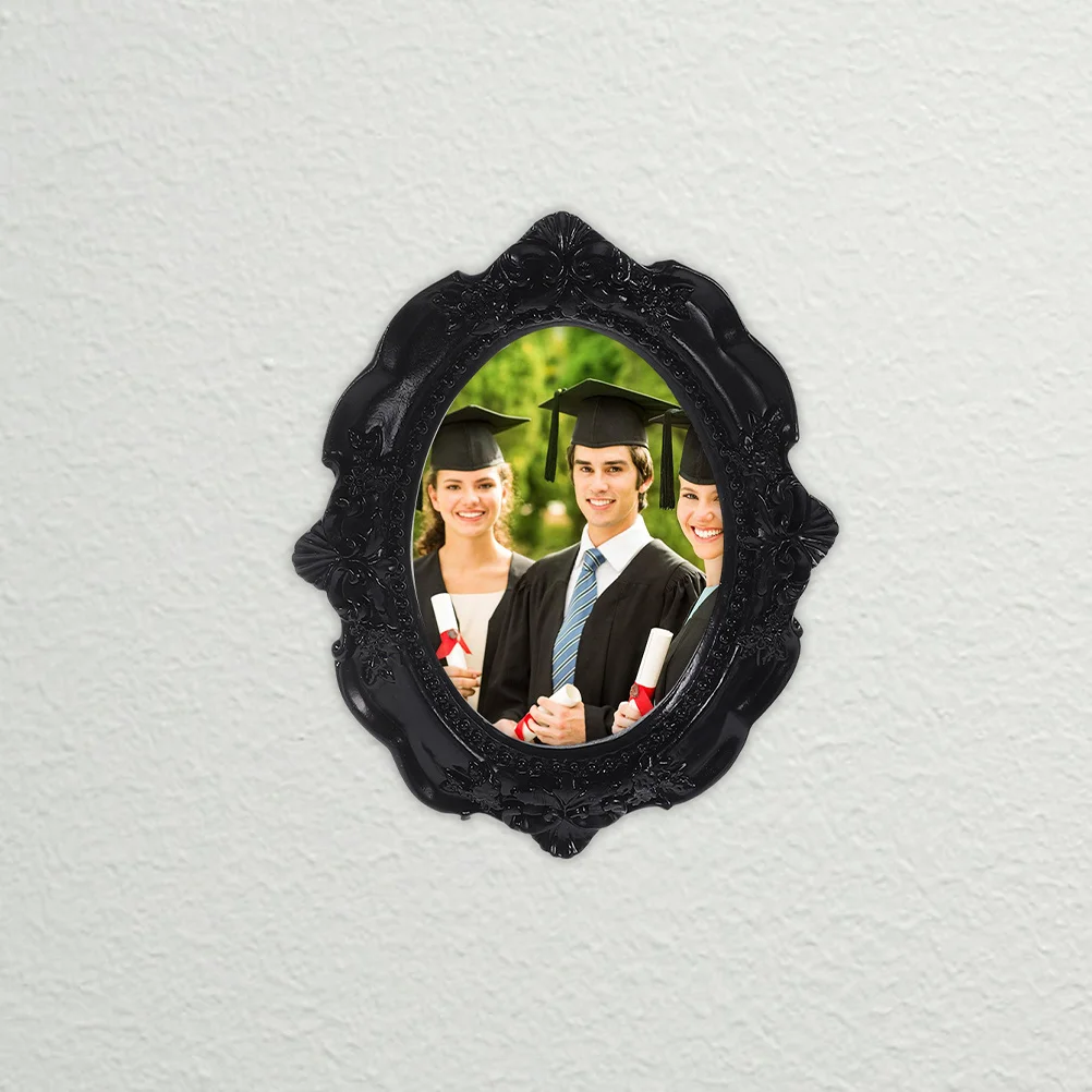 

2Pcs Resin Photo Frame Vintage Decorative Jewelry Display Small Picture Frame Style Home Office Decor Desk Photo Props