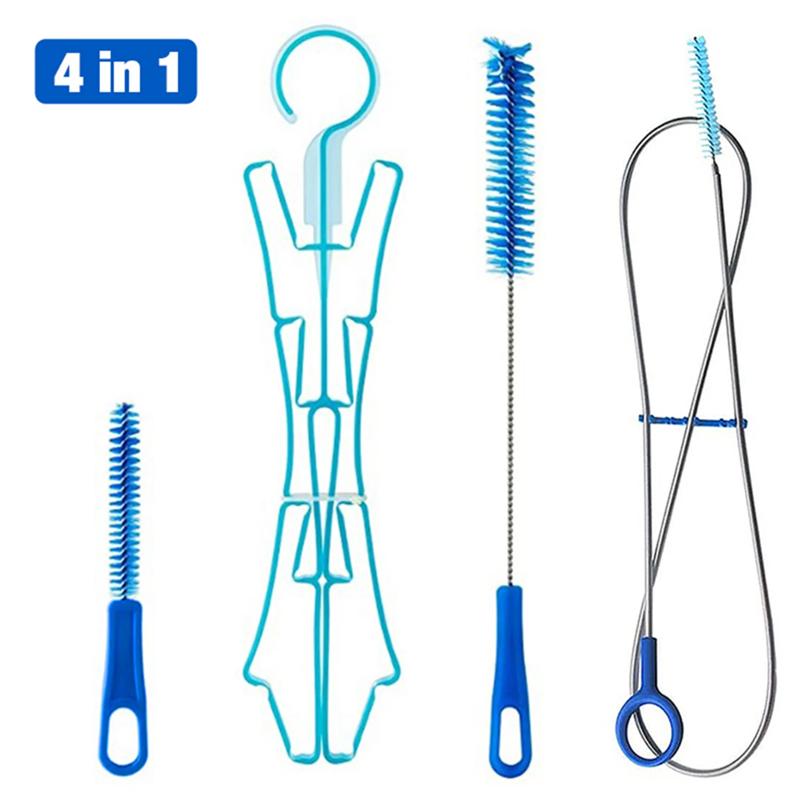 4 In 1 Outdoor Water Hydration Bladder Cleaning Brush Kit With Drying Rack Portable Drinking Water Bag Cleaning Tool Water Tank