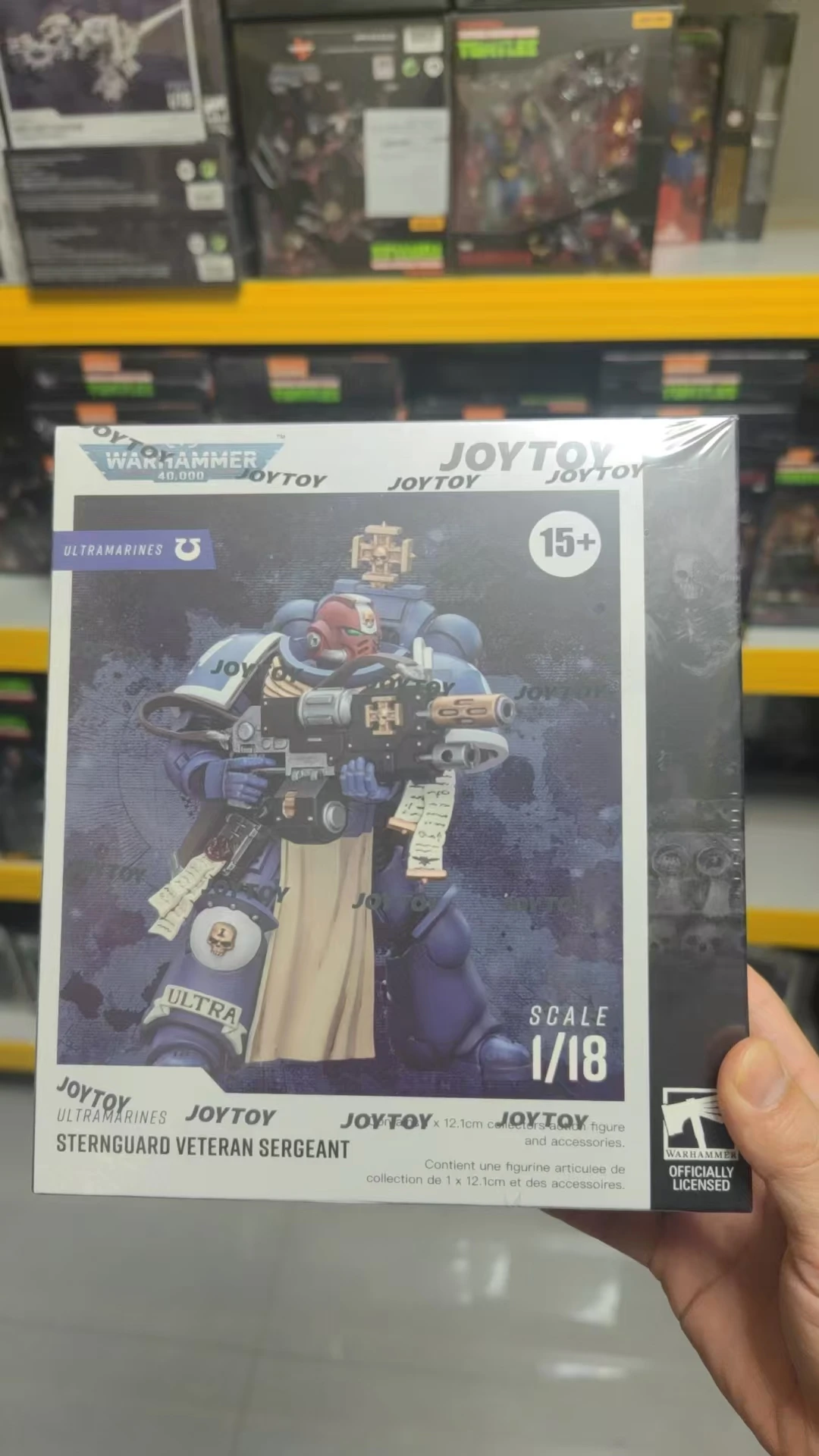 

【В наличии】JOYTOY Warhammer 40K Ultramarines Sternguard Veteran с болтовой винтовкой в подарок 1/18 фигурка