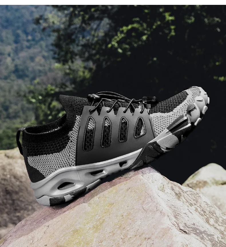 Mountaineering Hiking Shoes Mens Outdoor Comfortable Wearable Climbing Trekking Sneakers Mens Sports Work Shoes