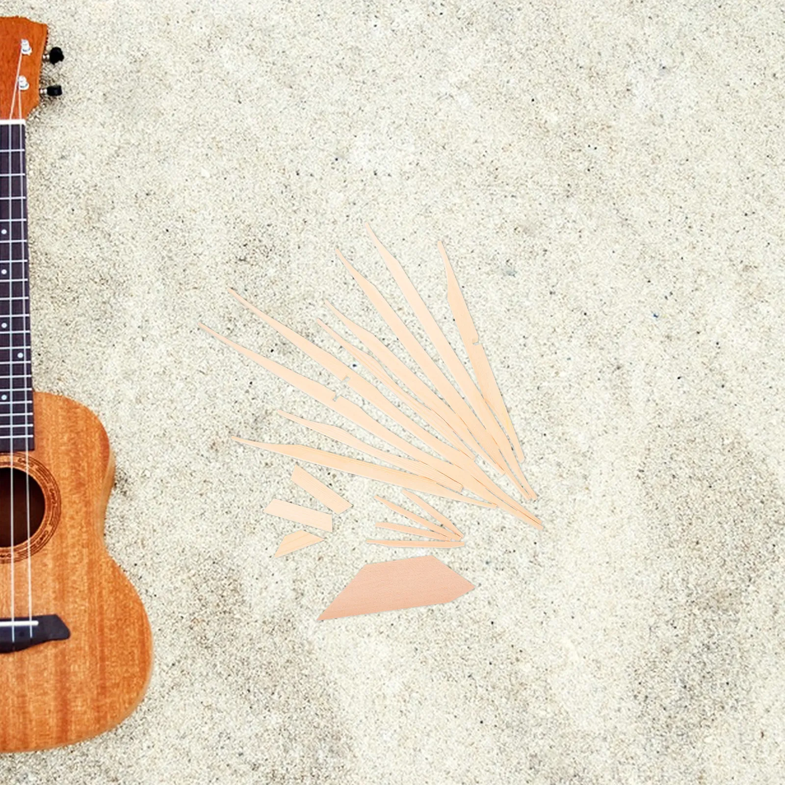 

17Pcs Acoustic Guitar Parts Kit Premium Spruce Brace Wood 41 Inch Beige for Luthier DIY Repair Crafting Tools Materials