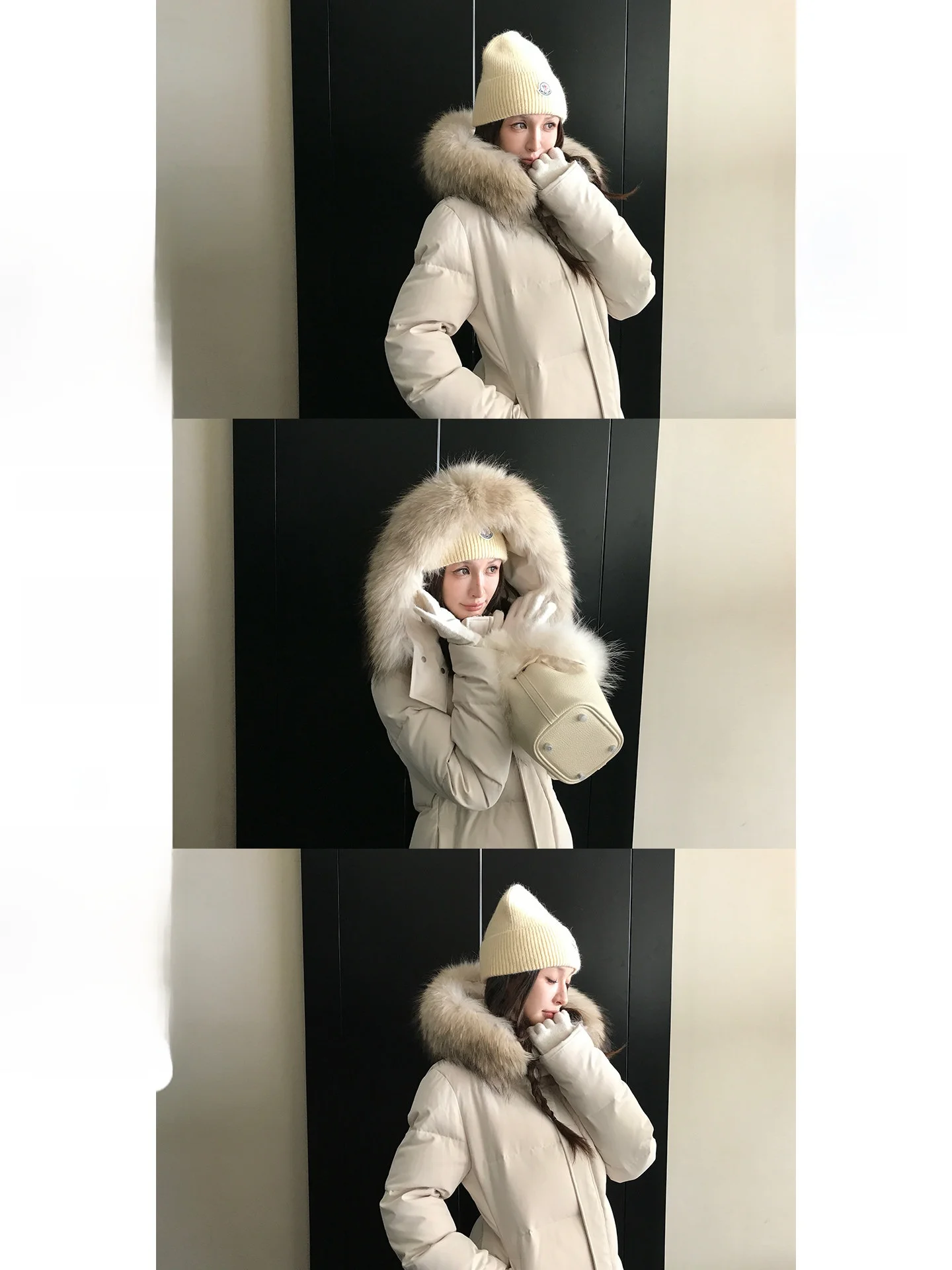 

Теплая пуховая куртка с меховым воротником и поясом на талии, 90% белый пух, повседневный стиль.