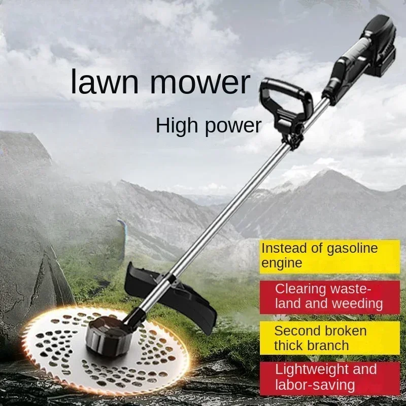 

High-power electric lawn mower 24v lithium battery rechargeable weeder orchard forestry seedling care