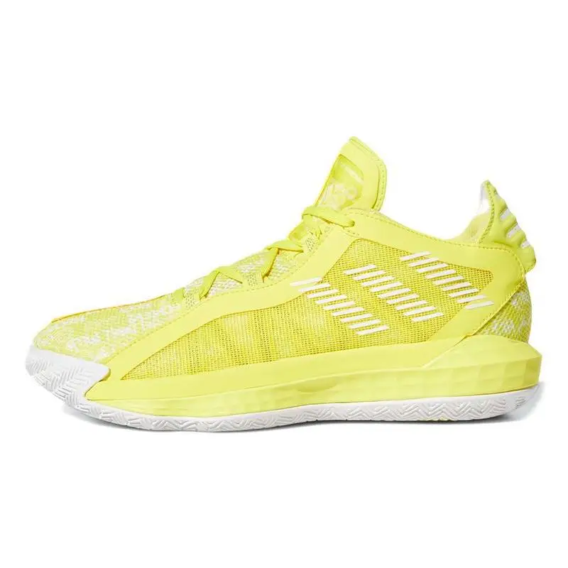 adidas Dame 6 Shock Yellow White Sneakers shoes EH2073