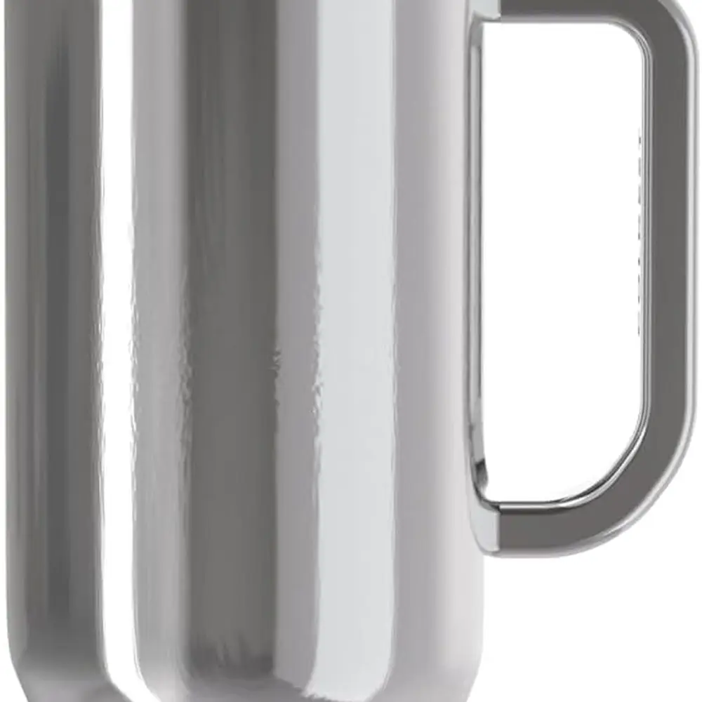 

Insulated Stainless Steel Tumbler with Handle & Straw, 100% Leak-Proof, 3 Lids, 46 oz