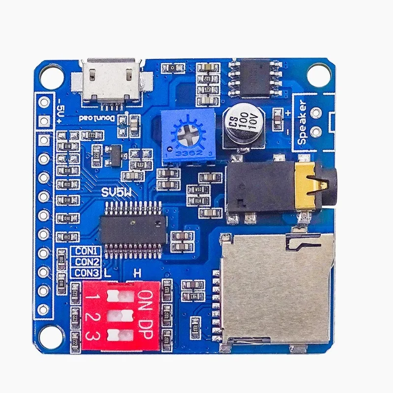 DY-SV5W Voice Playback Module Board MP3 Music Player 5W MP3 Playback Serial Control SD/TF Card For Arduino SV5W