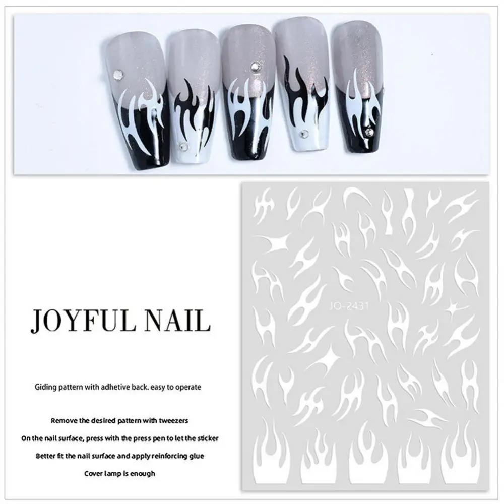 Irregular Nail Sticker Thorn Flame Nail Sticker Beauty Nail Enhancement Sticker Colorful Nail Accessories Nail Art Tool