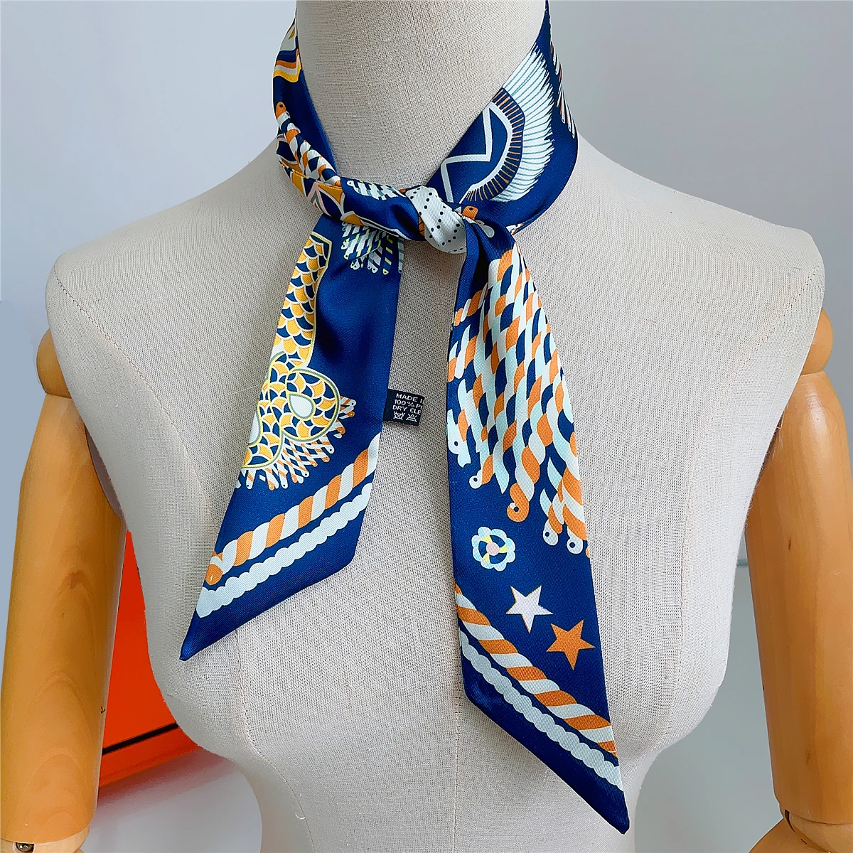 Marke Design Twill 100% Seide Schal Luxus Mode Schal Frauen Foulard Dünne Tasche Schals Neue Heiße Halstuch Haar Stirnband – Detail 13