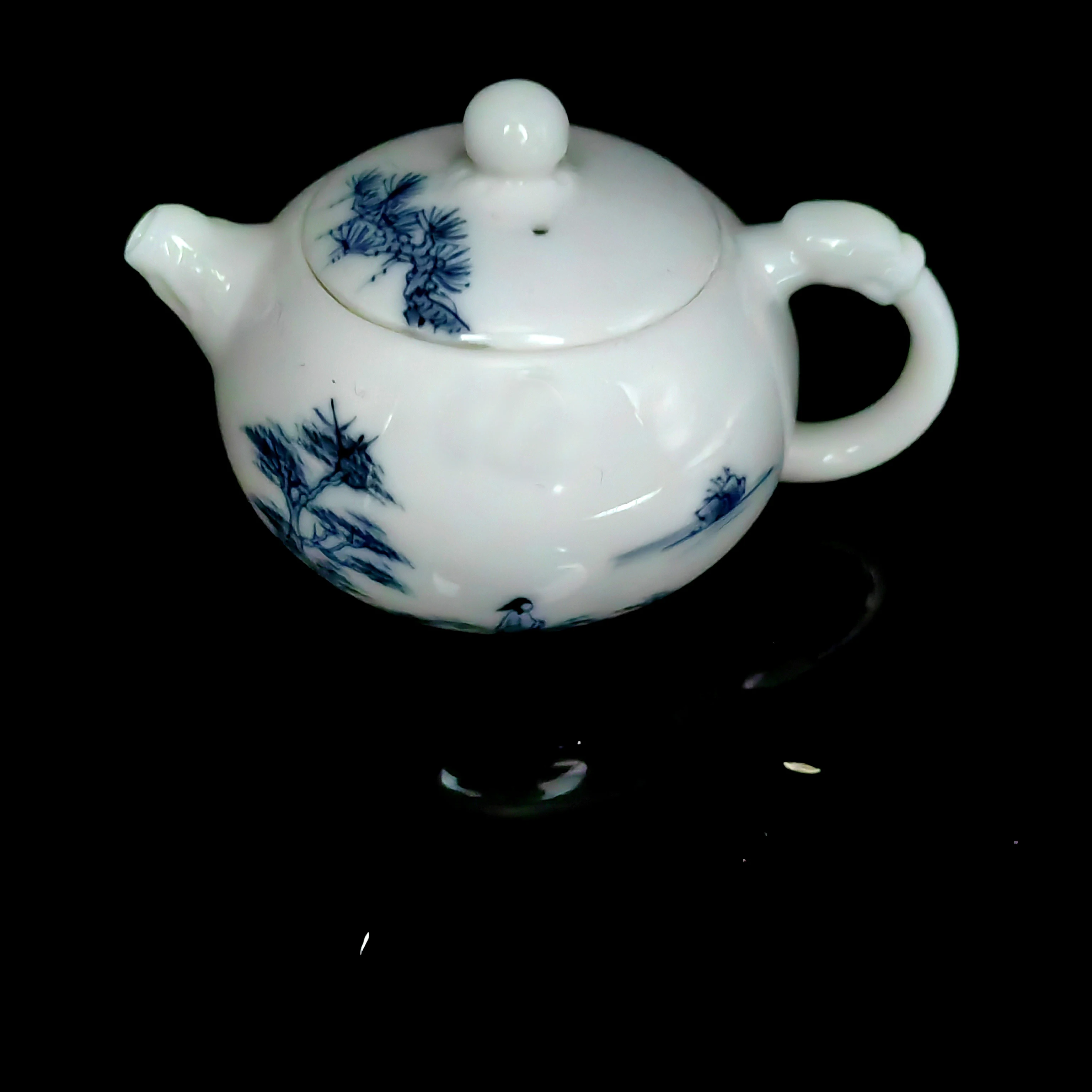 Chinese Jingdezhen Porcelain Vintage Teapot with Strainer, Green Te Guan Yin Oolong Flower, Dahongpao Jasmine Tea, Accessories