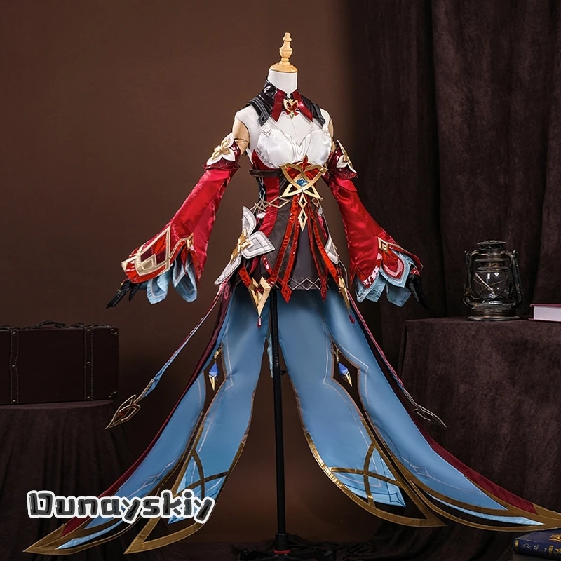 Yumekiri@Genshin Impact Alice Cosplay Costume Wig Dress Headwear Ring Game Character Roleplay Outfit Halloween Dress Up view 4
