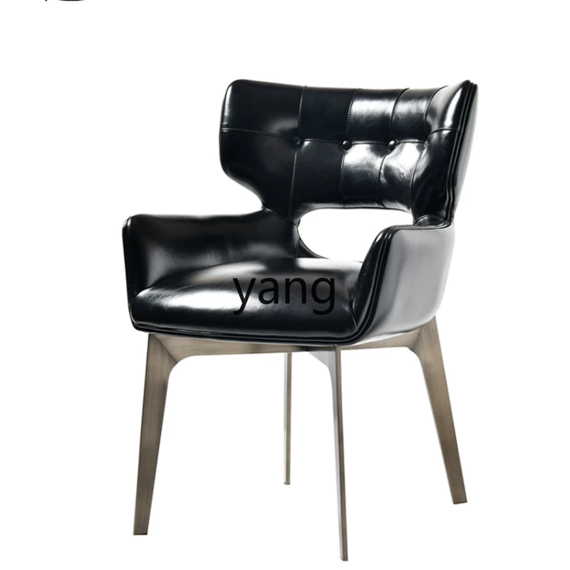 

Yhl Modern Minimalist Italian Minimalist Household Armchair Stainless Steel Conference Leisure