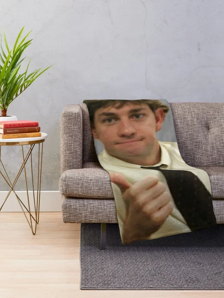 Jim halpert Thumbs Up Throw Blanket Vintage heavy to sleep Blankets