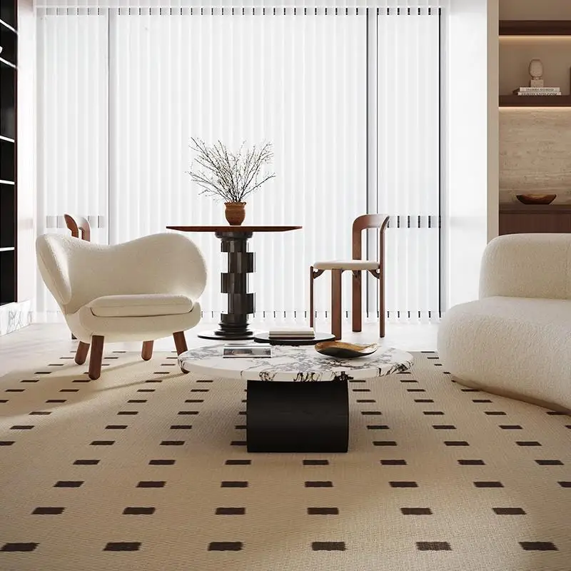 Table ronde italienne moderne de luxe pour petit espace, meubles résistants à la chaleur et aux rayures, rétro français Calacatta