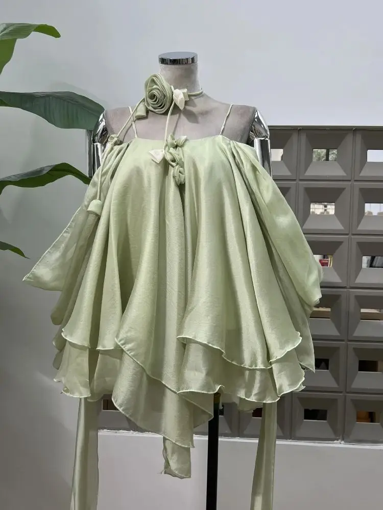 2025 Summer New Women Flower Elegant Fashion Tassel Casual Short Sets Dress Vacation Design Party Ball Women's Holiday Dresses