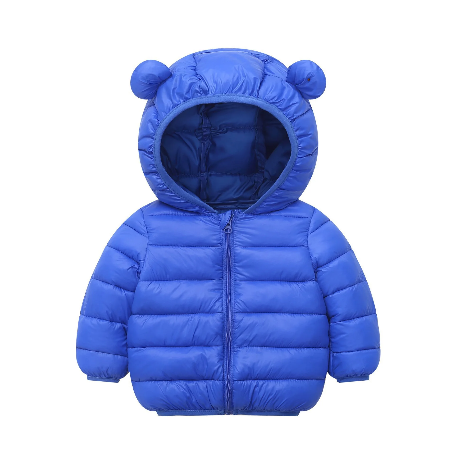 1pcs Winter Boys Girls Coat Baby Light And Thin Down Jacket Kid Warm Thicken Outerwear Clothe Hooded Jacket Cotton-padded Coats