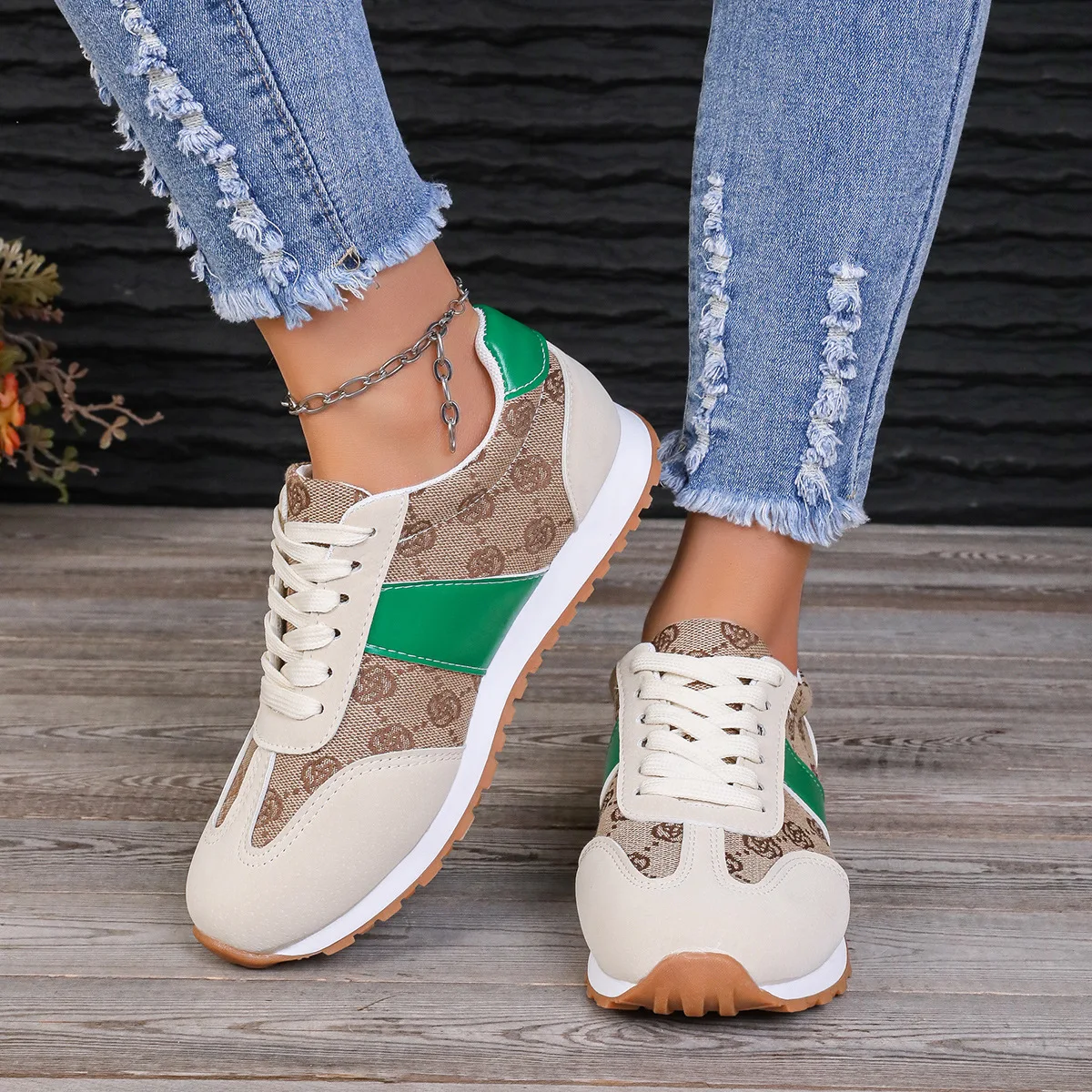 Breathable Women\'s Sneakers Lightweight Leisure Tennis Shoes for Women Flower Design Luxury Shoes Comfort Fashion Platform Shoes