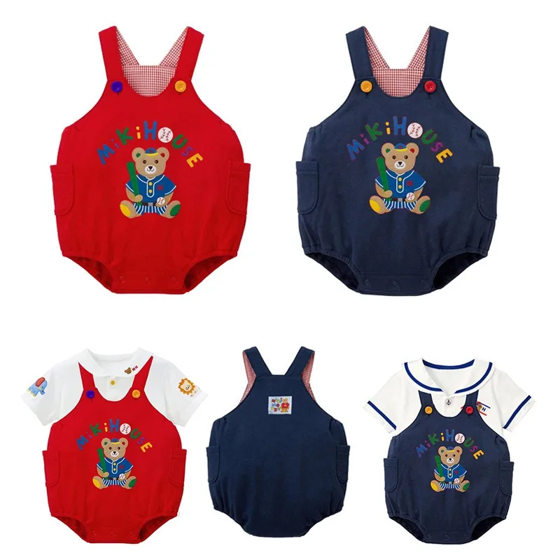 

New Baby Overalls Cartoon Bear Pants Boy Clothes Roupa De Bebe Baby Romper Boys Bodysuits Kids One-Pieces