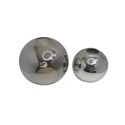 Gerookte Glazen Kap Grey Globe 45Mm Dubbele Opening E27 E26 Lampenkap Voor Vervanging Van Het Licht, Moderne Rokerige Lichte Schaduw