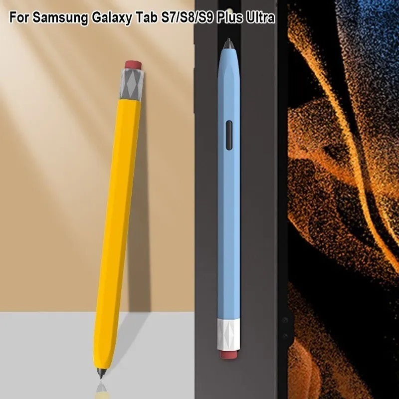 Miękkie silikonowe etui do Samsung Galaxy S Pen Tab S9 FE S8 S7 FE S6 Lite Plus Ultra-skórzana, antypoślizgowa obudowa odporna na wstrząsy