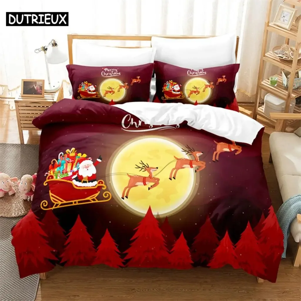 

Santa Clause Sleigh Supplies Set Duvet Cover Set Bedding Sets For Adults Bed With Pillowcases No Filling Luxury Birthday Gifts