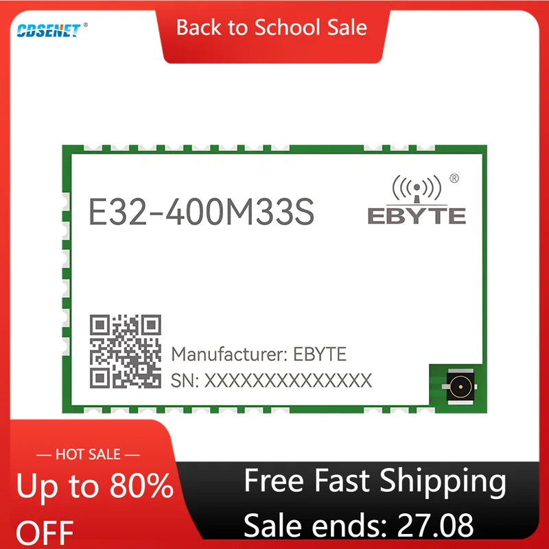 433MHz SX1278 Lora Wireless SPI Module CDSENET E32-400M33S 33dbm Long Distance 16KM PA LNA Low Power Industrial Grade