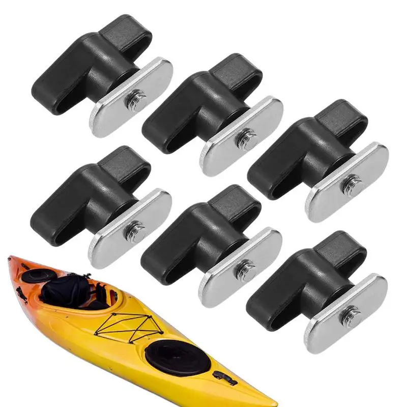 Kayak Track Bolts And Nuts 6pcs Metal Kayaks Track Mounting Screws Mounting Tool Multi-Purpose Lightweight Kayaks Track Screws