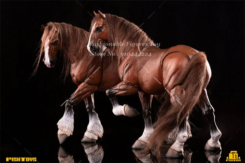 FishToys D20 Studio 1/12 Scale Horse Wilderness Series Anime Battle Puppet Series 6Inch Action Figure Animal Simulation Model