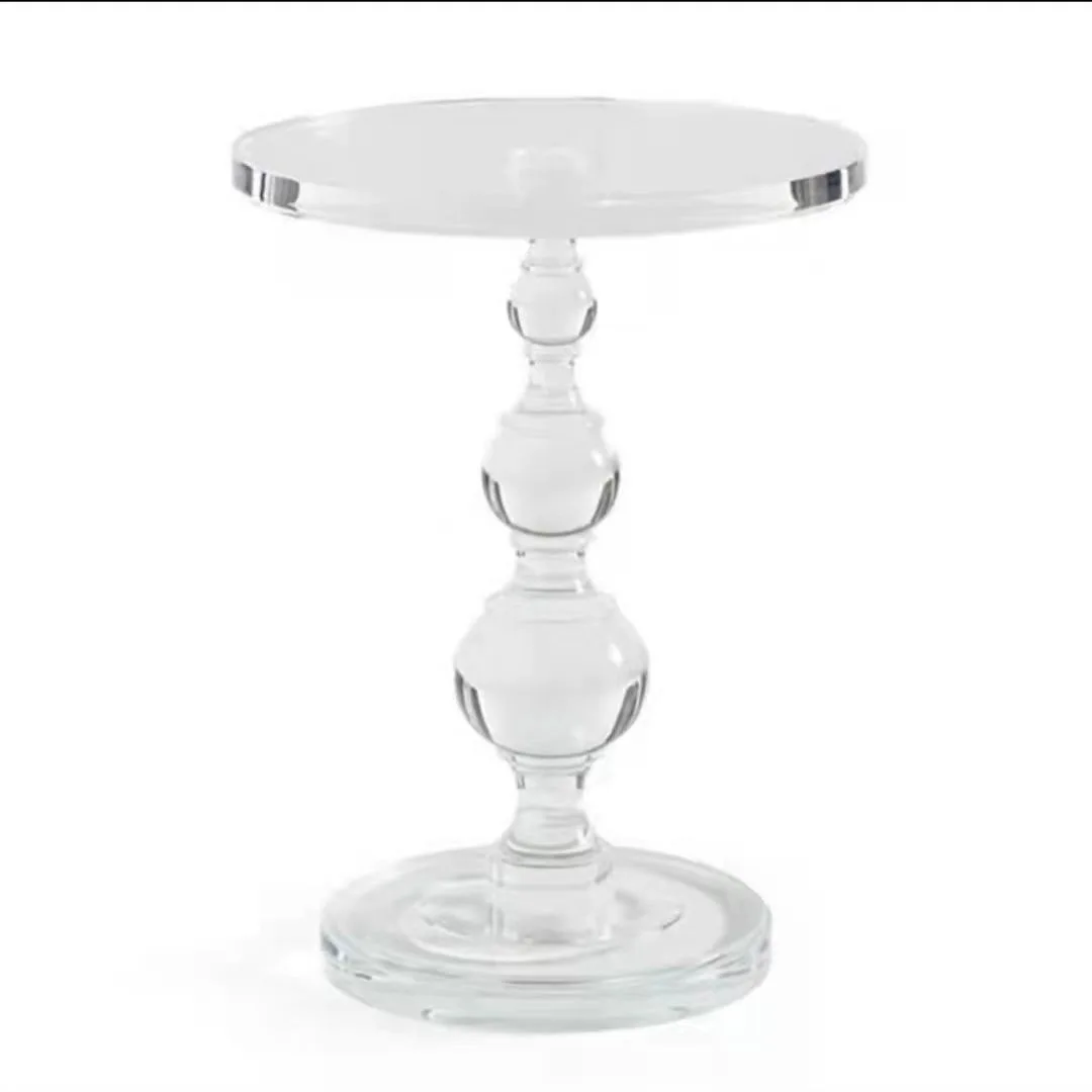 

Transparent retro Roman column edge balcony leisure corner sofa side table