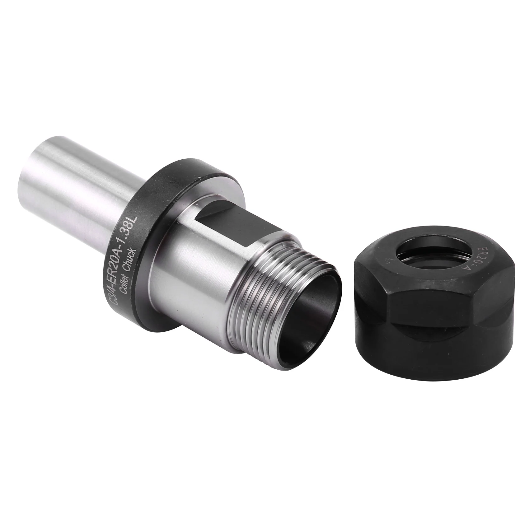 -A14E 3pcs Chuck Chuck + 1Pc R8 Chuck 3/4, com kit de sistema TTS plano com 2pcs Chuck Tool Holder C3/4-ER20-1.38L Tool Holder