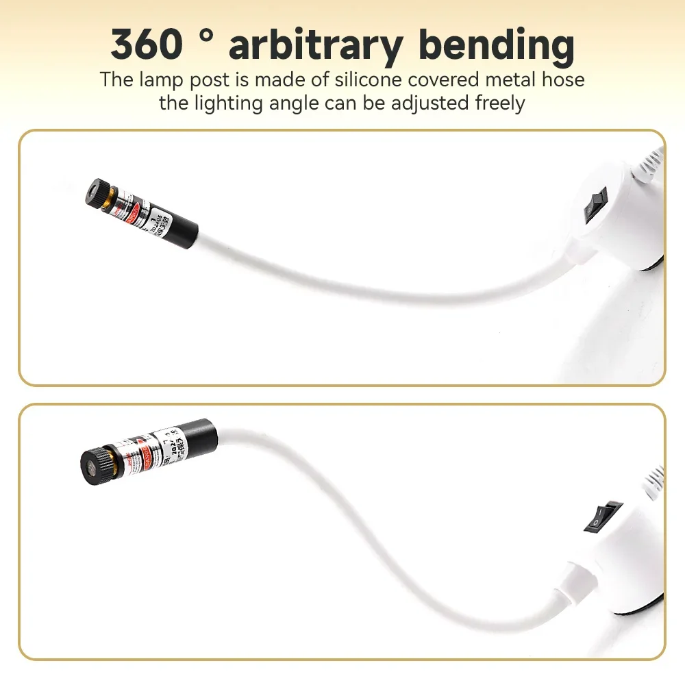 USB Red Laser Positioning Light Infrared Working Lamp Cutting with Magnetic Base DC5V Line/Cross Sewing Machine Accessories