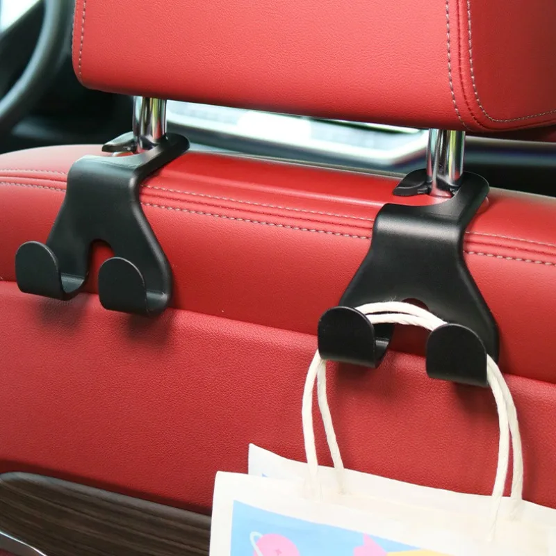 

Car Seat Back Double-head Hook Auto Rear Seat Headrest Hanger Internal Organizer Cars Interior Hooks Storage Rack