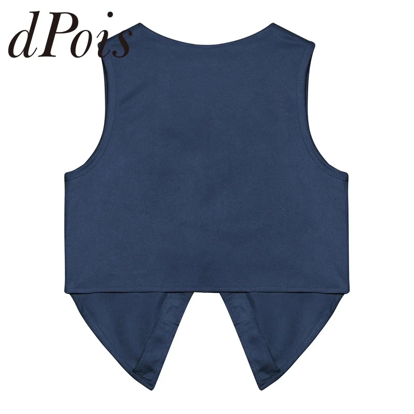 

Kids Girls Boys Role Play Hippies Waistcoats Halloween Cowboy-themed Costume Party Dress Up Cowgirl Faux Suede Fringe Vest